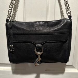 Rebecca Minkoff Mac Black Leather Shoulder Bag